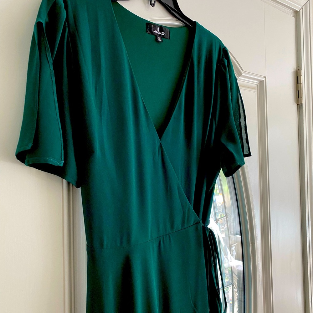 Emerald Green Wrap Dress